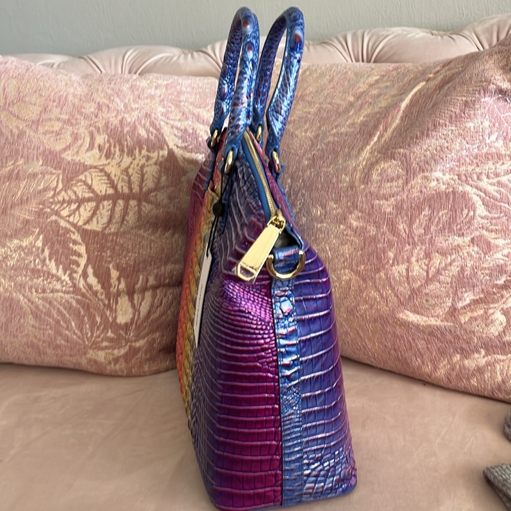 Brahmin NWT LARGE Duxbury Satchel MAGIC Ombre Melbourne style k49 1708 00651 - Picture 5 of 14